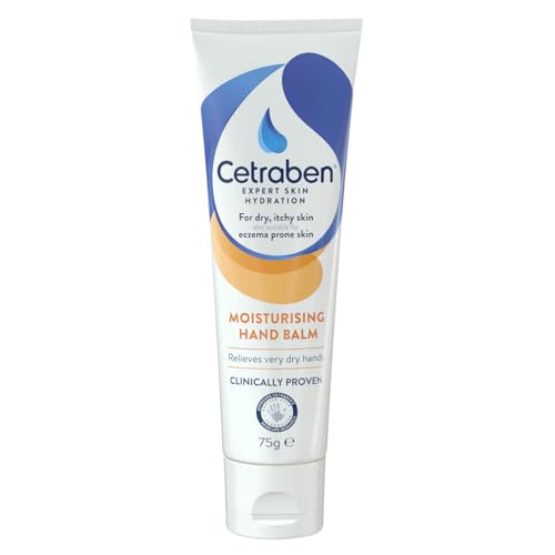 Cetraben Hand Balm for Dry & Eczema-Prone Skin Clinically Proven Long-Lasting Moisturisation Soothes Itching| Quick Absorbing Contains Urea For Daily Use 1 x 75g