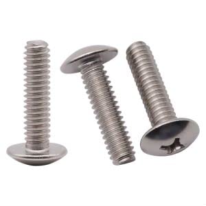 M6-1.0 x 20 mm 20 pcs Truss Head Machine Screws, Stainless Steel 304, Full Thread Coverage, Mushroom Head Machine Screws