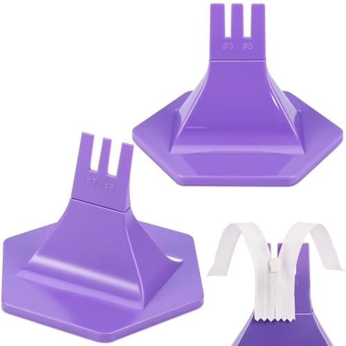 Leinuosen 2 herramientas de plantilla de cremallera para tiradores de cremallera, 4 tamaños #3#5#7#8 práctica herramienta de instalación de plantilla de cremallera para pantalones, vestidos, chaquetas