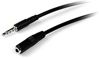 StarTech.com 1m 3.5mm 4 Position TRRS Headset Extension Cable - M/F - audio Extension Cable for iPhone (MUHSMF1M), Black