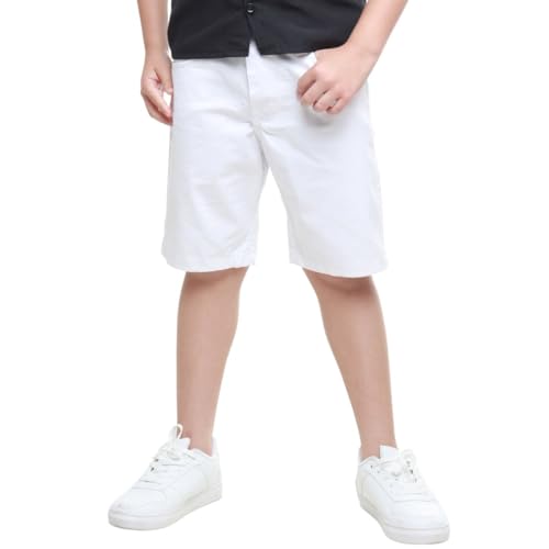 Bermuda Short Jeans Infantil Menino Branca De Sarja (6)