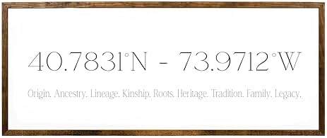 Personalized Coordinates Sign – Custom Wooden Latitude & Longitud...