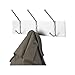 Safco 4161 Wall Rack Coat Hook, 3 Hook, Silver