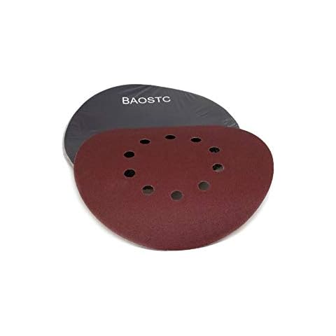 BAOSTC 8 7/8" P120 10 Holes Hook and Loop Abrasive disc for Drywall Sander 10PACK Cover