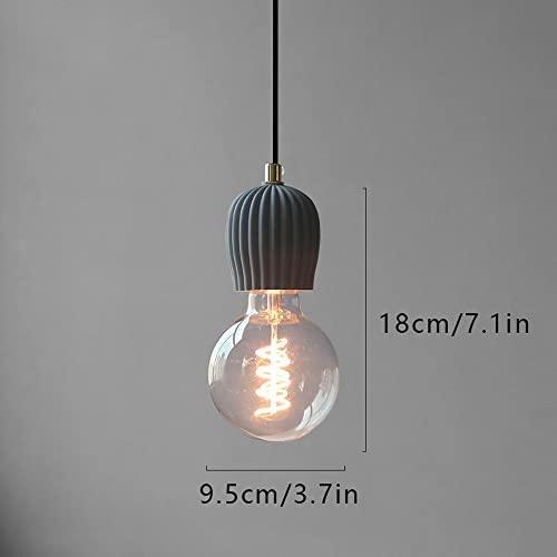 Mini candelabro moderno de cemento y vidrio con suspensión E27 5