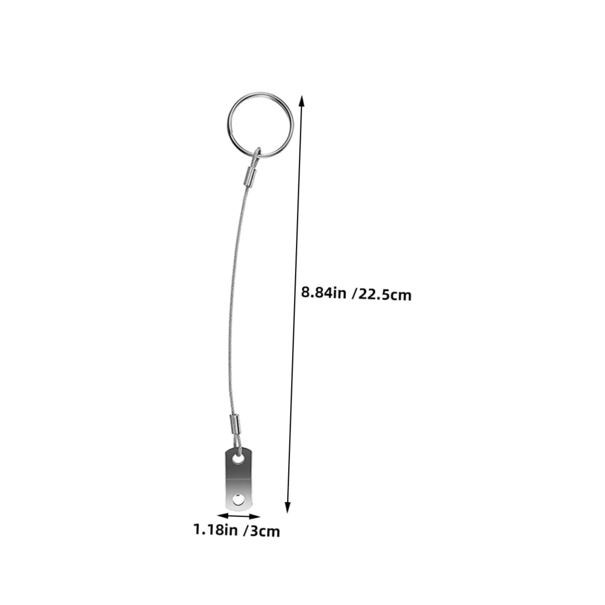 Kisangel 4Pcs Stainless Steel Safety Cable Durable Hardware with Flexible Wire for Secure Applications Water and Salt Resistant for Boaters and Trailers