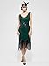 YESSA 20er Jahre Kostüm Damen Gatsby Kleid Damen,1920er Kleider Mit Accessoires Charleston Kleid 20er Jahre