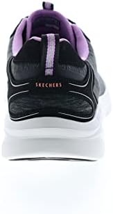 Skechers Women's D'LUX Comfort-Sunny Oasis Sneaker, Black/Purple=BKPR, 7.5 | Image 6