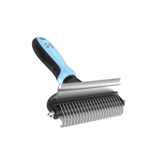 Pet Neat - Cepillo para perros y gatos, herramienta de aseo de mascotas con dos caras para retirar el pelo y deshacer los enredos, acaba con el pelo en el suelo de casa