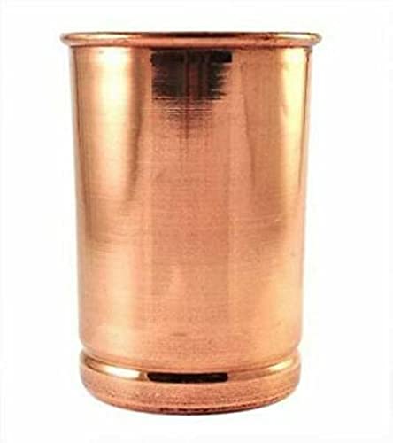Exclusive Global Copper Glass Cups Water India Handmade Barware Health Yoga Gym, Bronze