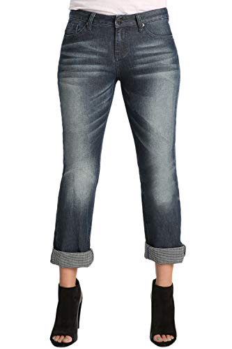 Standards & Practices Women's Double Faced Rolled Cuffs Boyfriend Premium Jeans2