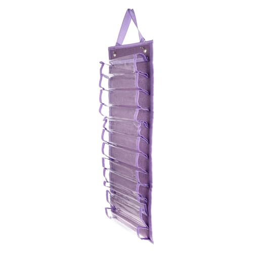 Image of EXCEART Vinyl Roll Holder over Door Hanging Rack 27.1 X 8.4 Inches Waterproof Oxford Cloth Organizer with Multiple Pockets for Vinyl Storage
