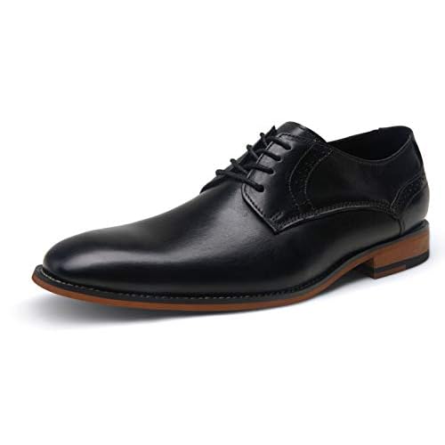 Jousen Men's Dress Shoes Leather Classic Formal Mens Oxfords Retro Derby Oxford