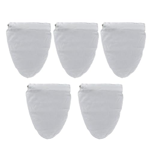 Bolsas de filtro de malla fina de nailon reutilizables para café, yogur, nueces, leche, almendras, soja, avena, jugo, cerveza, infusión fría, queso, paquete de 5 (grande)