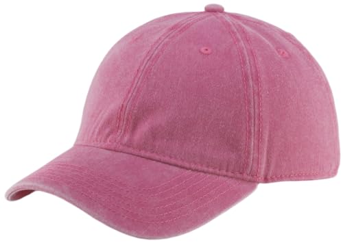 Image of Washed Cotton Trucker Hat, Soft Mesh Baseball Cap with Adjustable Snapback