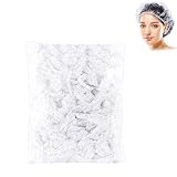 Cuffie Doccia Monouso Impermeabili 100 Pezzi, Elastiche per Adulti, per Casa, Viaggi, Hotel, Spa e Parrucchieri, Resistente e Comoda