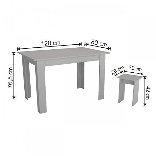 Conjunto Mesa com 4 Bancos MDP Montana