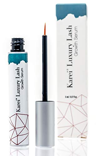 Luxury Lash Professional Eyelash Growth Serum by Karei | Cosmetologist Approved Natural Ingredients | Lash and Brow Booster | Helps Bring Defined Volume, Length, and Shape to your Lashes