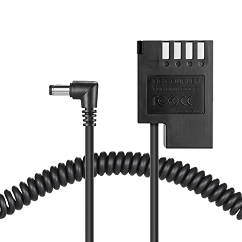 DMW-DCC12 Coupleur DC Entièrement Décodé DMW-BLF19 Batterie Factice pour Appareil Photo Panasonic Lumix DMC-GH5s GH5 G9 DMC-GH3 GH4 GH5 Cover