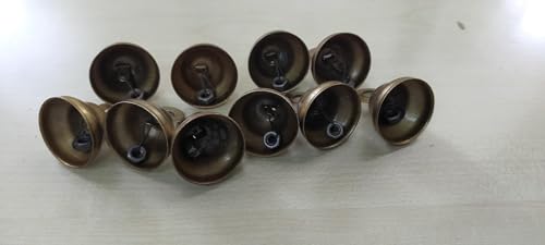 Image of Wooden Wall Shelf with Bells, Traditional Indian Style, Rectangular, Painted Finish | Mandir wall Shelf for Home and Office (Black)