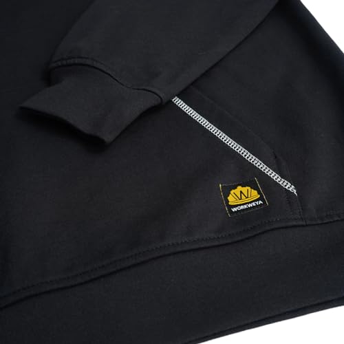 WORKWEYA FR Hoodies for Men 7.5oz Cotton Flame Resistant Pullover Sweatshirt NFPA2112 Hooded Shirt4