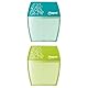 Maped - 2 Spitzer Shaker – 2 Löcher und transparenter Behälter – Blau und Grün