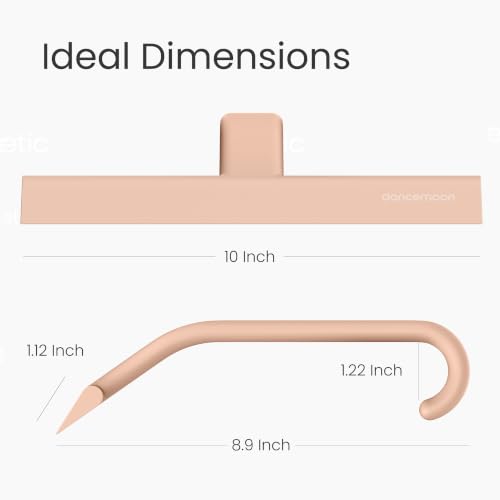 Image of dancemoon JustHang Shower Squeegee with Built-in Hook, 10-Inch Terracotta