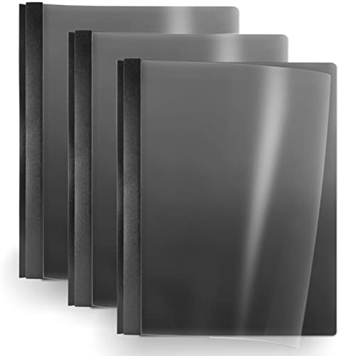 Binditek 30 Pack Clear Front Report Covers with 3 Prongs, 100-Sheet Capacity, Heavy-Duty Plastic Report Folder with Black Back Covers, 3 Metal Prongs Fasteners, for Letter Size, Office Supplies by Binditek - Image 9