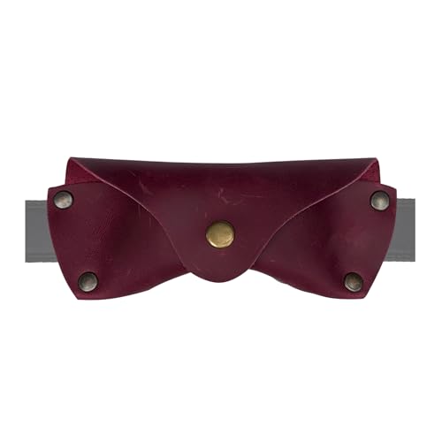 Image of Leather Glasses Case for Men - Vintage Rustic Belt Eyeglass Holder
