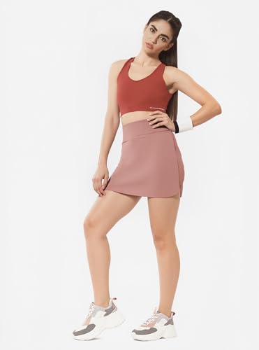 Image of FRAULEIN Skorts /Skirts with Attached Inner Shorts for Women & Girls Solid High Waist Mini Sports Skirts Tennis Running Workout Gym and Casual Skorts