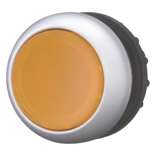 Bouton pression lumineux Eaton 167429 plat ambre pour panneau de commande
