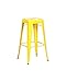 Lot de 4 tabourets TOL en acier, jaune