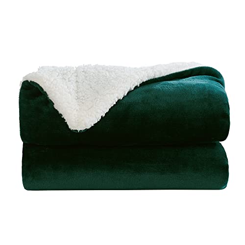 Stangh Sherpa Blanket - Christmas Green Throw Blanket For Couch Soft Plush Warm Fleece Microfiber, Reversible Soft Newborn Fleece Blanket For Winter Bed, Throw Size 50 X 60 #TOP1