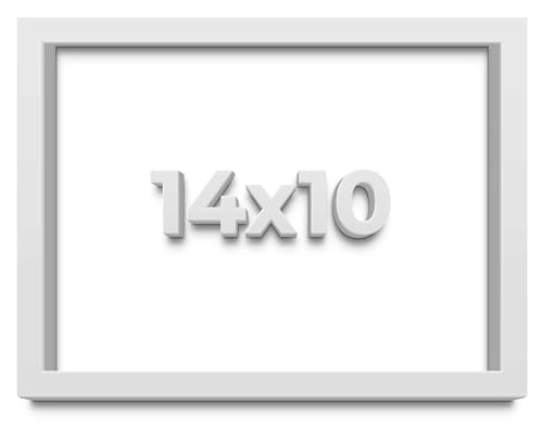 14x10 White Shadow Box Frame - Shadow Box Frame Interior Size 14x10 by 1 Inches Deep - White Frame is Made to Display Items Up to 1 Inches Deep! Includes Shatter Resistant Acrylic, Backing, Hardware