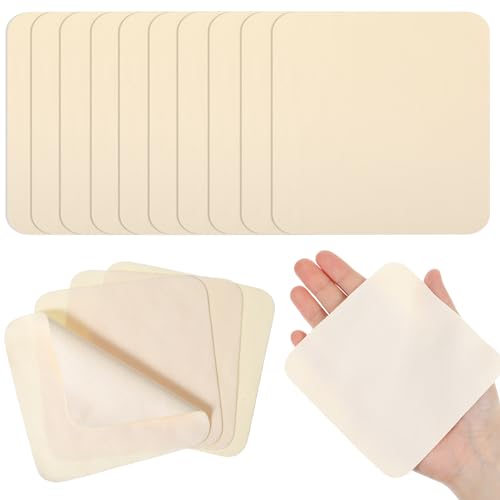 20 Pcs Pre Cut Chamois Cloth, Artist Chamois Leather Pottery Tools, Ceramic Trimming and Craft Supplies, Soft Leather for Pot Rim Smoothing Pottery, Multi-Purpose Cleaning Cloth