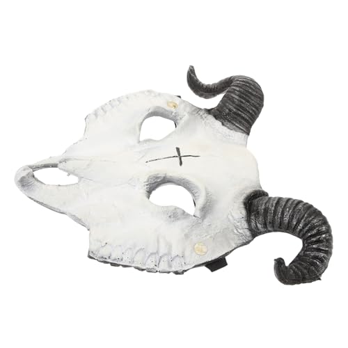 JOINPAYA 1pc Skull Sheep Mask for Halloween Cosplay Scary Costume Accessory Lightweight Horror Mask for Parties Masquerades Carnivals and Festivals Non-skid Strap Design Comfortable Fit