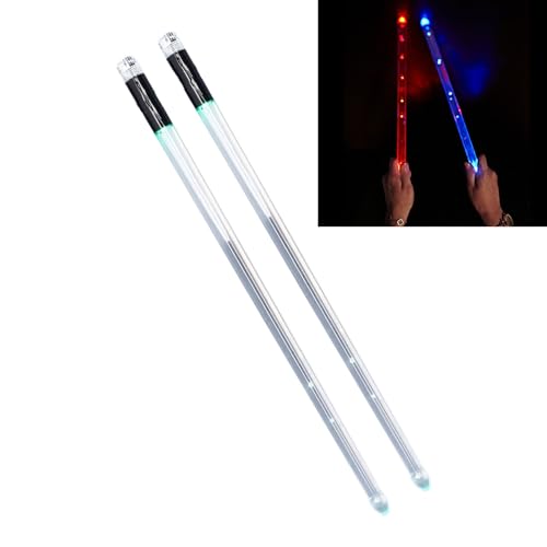 Baquetas LED recargables USB con luz de 15 colores para batería y percusión, paquete de 2 miniatura 4