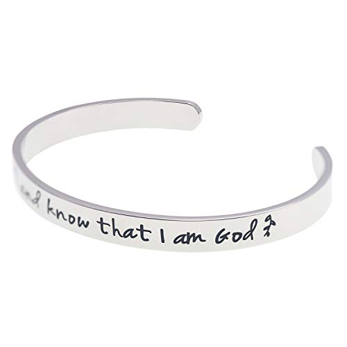 Be Still and Know That I am God Bracelet Encouragment Bracelet Stacking Religious Christian Bracelets Psalm 46:10 Bible Verse Bracelet3