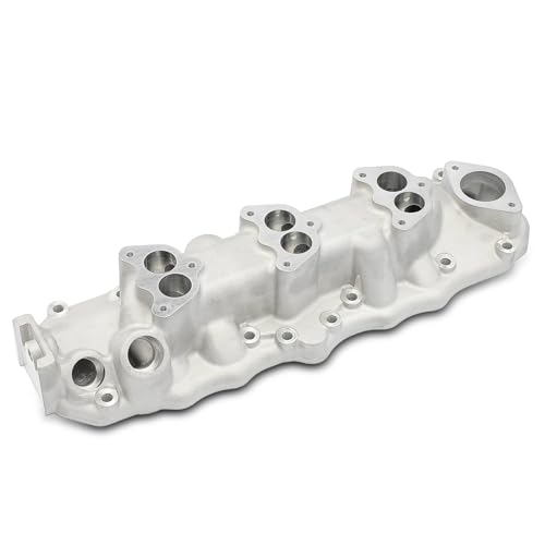 Colector de admisión Ford Flathead V8 1949-1953 A-Premium Triple Deuce de aluminio satinado