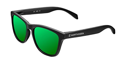 NORTHWEEK Regular Venice - Gafas de Sol para Hombre y Mujer, Polarizadas, Negro/Verde