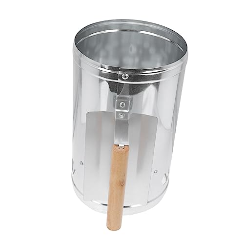 UKCOCO Barile Accendifuoco in Acciaio Rinforzato Pannello Isolante Termico Spesso, Secchio di Carbone per Barbecue, Adatto per Campeggio, Picnic e attività All'aperto