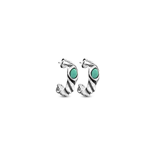 PENDIENTES CICLON SARI TURQUESA OPACO 201609-51