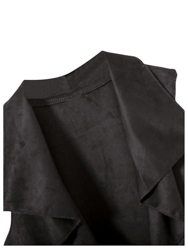 Image of SOLY HUX Girl's Cute Vest Sleeveless Fringe Suede Vests Western Vest Jacket Cardigan Trendy Fall Outerwear