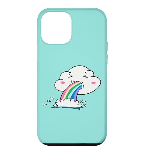 Cute Kawaii Rainbow Puking Cloud Design �X�}�z�P�[�X iPhone 12 mini �p