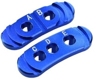 GPM for Traxxas Rustler 4X4 VXL (67076-4) Upgrade Parts Aluminum Fixed Gear Adapter - 2Pc Set Blue