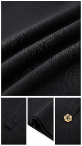 Image of Men's Formal Bootcut Pants | Stretchable Trousers | High Rise Flared Fit Pants | Office & Formal & Casual Wear (Black /White)