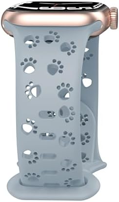 Silicone Band Compatible with Apple Watch Band 38mm 40mm 41mm 42mm 44mm 45mm 49mm, Hollow-Out Design Wristbands Soft Sport Breathable Watch Bands for iWatch Ultra SE Series Series 8 7 6 5 4 3 2