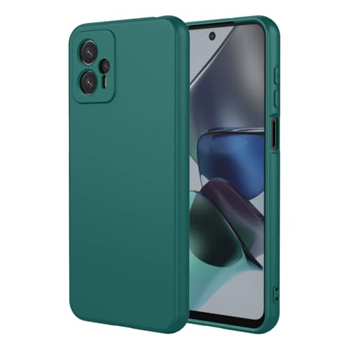 SEAHAI Case for Motorola Moto G13 / Moto G23 Ultra Thin Silky-Soft Touch Liquid Silicone Phone Cover with Shockproof Airbag Design Premium TPU Bumper Fashion Case - Dark Green