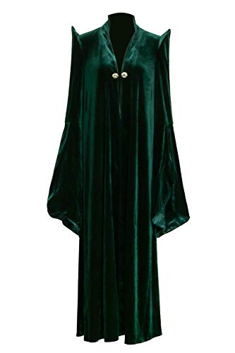 Costume Sorcière Adulte Halloween : Robe Magicienne Velours Femme avec Cape et Chapeau Pointu Cosplay