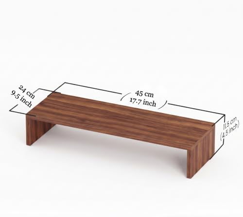 Image of Wudyhub Computer Desk | Laptop Table | Monitor Stand | Sturdy Desk for Home, Office, Bedroom, Living Room (ST-13-Brown)